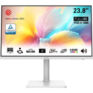 MSI Modern MD2412PW monitor komputerowy 60,5 cm (23.8") 1920 x 1080 px Full HD Biały MSI