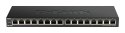 D-Link DGS-1016S łącza sieciowe Nie zarządzany Gigabit Ethernet (10/100/1000) Czarny D-Link