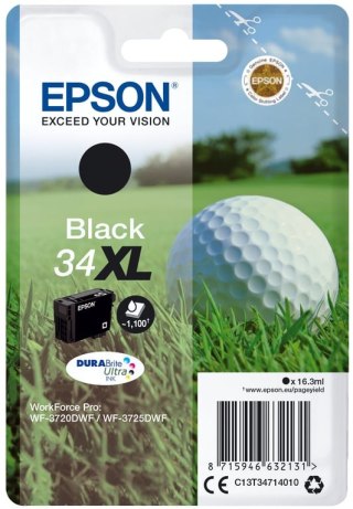 Epson Golf ball Singlepack Black 34XL DURABrite Ultra Ink Epson