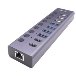 I-tec CACHARGEHUB9LANUK huby i koncentratory USB 2.0 Type-C 5000 Mbit/s Szary I-tec