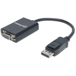 Manhattan 151962 adapter kablowy 0,15 m DisplayPort VGA (D-Sub) Czarny Manhattan