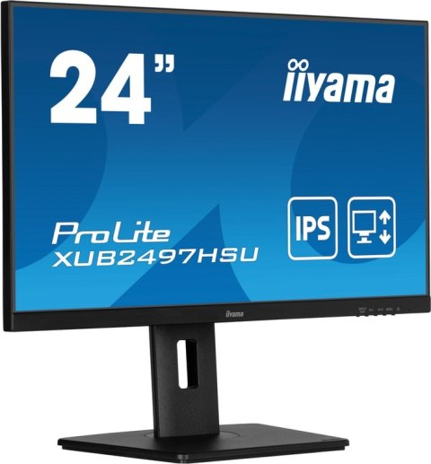 Iiyama XUB2497HSU-B2 monitor komputerowy 60,5 cm (23.8") 1920 x 1080 px Full HD LED Czarny Iiyama