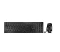 CHERRY DW 9500 SLIM klawiatura Dołączona myszka RF Wireless + Bluetooth QWERTY Skandynawia Czarny, Szary CHERRY