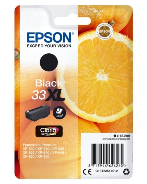 Epson Oranges Singlepack Black 33XL Claria Premium Ink Epson