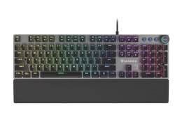 GENESIS Thor 400 RGB klawiatura Gaming USB QWERTY Amerykański międzynarodowy Czarny, Ciemny Szary GENESIS