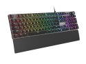 GENESIS Thor 400 RGB klawiatura Gaming USB QWERTY Amerykański międzynarodowy Czarny, Ciemny Szary GENESIS