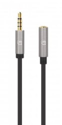 Manhattan 356039 kabel audio 2 m 3.5mm Czarny, Srebrny Manhattan