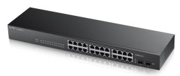 Zyxel GS1900-24 łącza sieciowe Zarządzany Gigabit Ethernet (10/100/1000) Czarny Zyxel