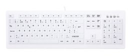 CHERRY AK-C8100F-U1-W/BE klawiatura USB AZERTY Belgijski Biały CHERRY