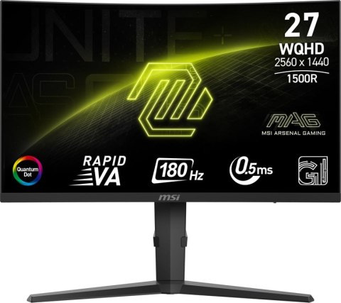 MSI MAG 275CQRF QD E2 monitor komputerowy 68,6 cm (27") 2560 x 1440 px Wide Quad HD Czarny MSI