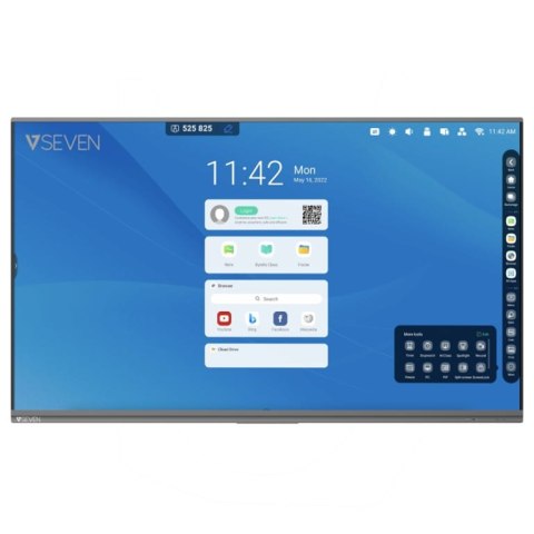 V7 IFP7502-V7PRO tablica interkatywna 190,5 cm (75") 3840 x 2160 px Ekran dotykowy Czarny USB / Bluetooth V7