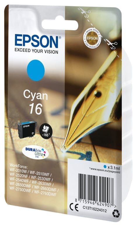 Epson Pen and crossword Singlepack Cyan 16 DURABrite Ultra Ink Epson