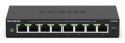 NETGEAR GS308E Zarządzany L2/L3 Gigabit Ethernet (10/100/1000) Obsługa PoE Czarny NETGEAR