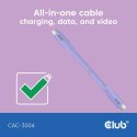 CLUB3D CAC-3004 kabel USB USB4 Gen 2x2 2 m USB C Fioletowy CLUB3D