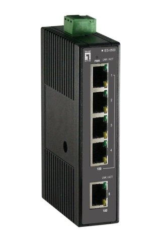 LevelOne IES-0500 łącza sieciowe Nie zarządzany Fast Ethernet (10/100) Czarny LevelOne