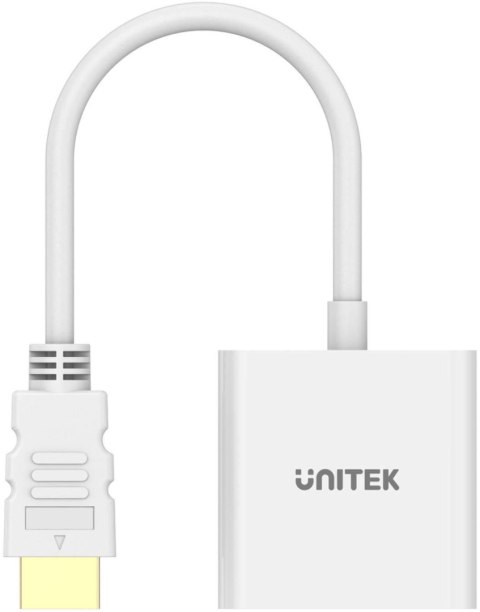 Unitek Adapter HDMI na VGA, FullHD 60Hz, biały UNITEK