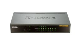 D-Link DES-1008PA łącza sieciowe Nie zarządzany Fast Ethernet (10/100) Obsługa PoE Czarny D-Link