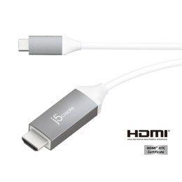 J5create JCC153G kabel HDMI 1,5 m HDMI Type C (Mini) HDMI Typu A (Standard) Szary, Biały J5create