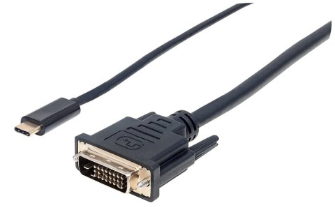 Manhattan 152457 adapter kablowy 2 m USB Type-C DVI Czarny Manhattan