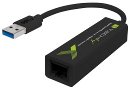 Techly IDATA USB-ETGIGA3T2 RJ-45 USB 2.0 Type-A Czarny Techly