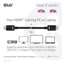 CLUB3D Ultra High Speed HDMI 4K120Hz, 8K60Hz Certified Cable 48Gbps M/M 1 m/3.28 ft CLUB3D