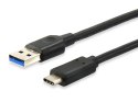 Equip 128343 kabel USB 0,25 m USB 3.2 Gen 1 (3.1 Gen 1) USB C USB A Czarny Equip