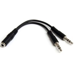 StarTech MUYHSFMM kabel audio 0,13 m 3.5mm 2 x 3.5mm Czarny StarTech.com