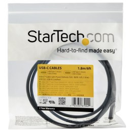 StarTech USB315C5C6 kabel USB 1,8 m USB 3.2 Gen 1 (3.1 Gen 1) USB C Czarny StarTech.com