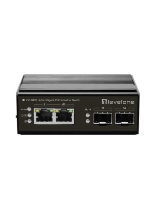 LevelOne IGP-0431 łącza sieciowe Gigabit Ethernet (10/100/1000) Obsługa PoE Czarny LevelOne