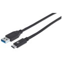 Manhattan 354639 kabel USB 0,5 m USB 3.2 Gen 2 (3.1 Gen 2) USB C USB A Czarny Manhattan