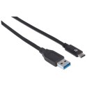 Manhattan 354639 kabel USB 0,5 m USB 3.2 Gen 2 (3.1 Gen 2) USB C USB A Czarny Manhattan