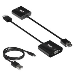 CLUB3D CAC-1302 adapter kablowy 0,5 m HDMI Typu A (Standard) VGA (D-Sub) Czarny CLUB3D