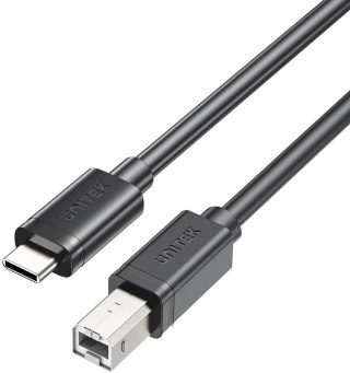 Kabel do drukarki Unitek USB C na USB B 2.0 czarny 2m UNITEK