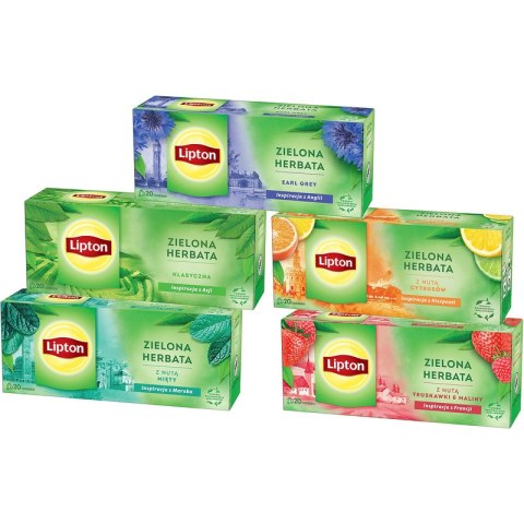 Lipton Herbata Lipton zielona z nutą cytrusów (20), NUTA CYTRUSÓW