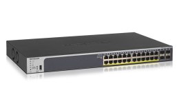 NETGEAR GS728TP Zarządzany L2/L3/L4 Gigabit Ethernet (10/100/1000) Obsługa PoE 1U Czarny NETGEAR