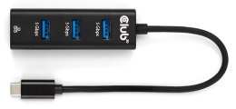 CLUB3D CSV-1549 huby i koncentratory USB Type-C 5000 Mbit/s Czarny CLUB3D