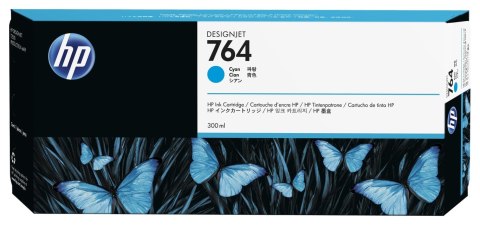 HP 764 wkład atramentowy błękitny, 300 ml HP