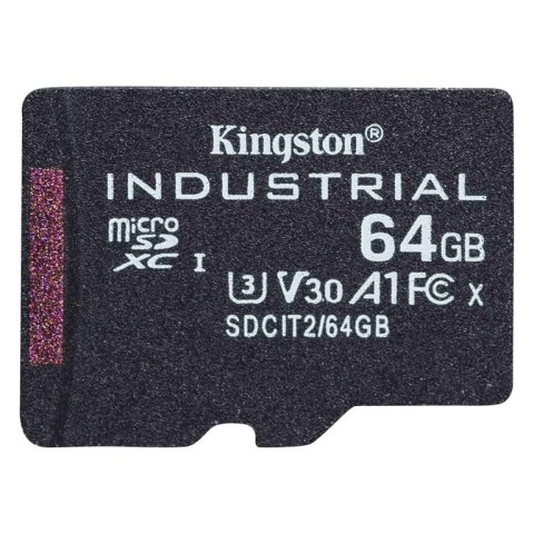 Kingston Technology Industrial 64 GB MicroSDXC UHS-I Klasa 10 Kingston Technology