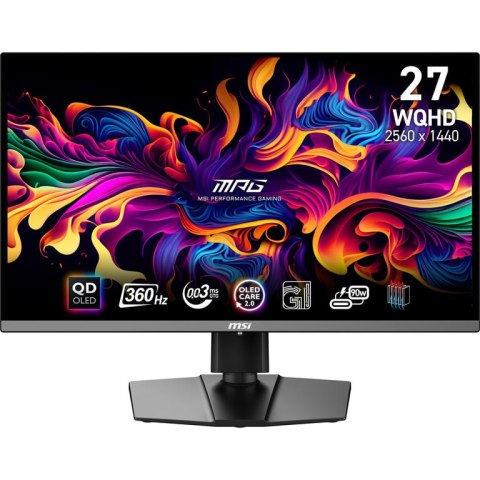 MSI MPG 271QRX QD-OLED monitor komputerowy 67,3 cm (26.5") 2560 x 1440 px Wide Quad HD QDOLED Czarny MSI