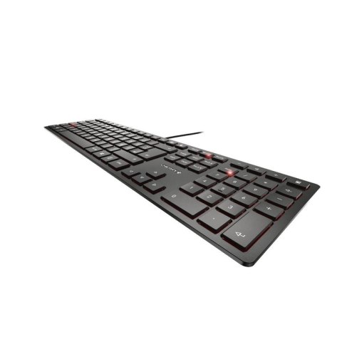 CHERRY KC 6000 Slim klawiatura USB AZERTY Belgijski Czarny CHERRY