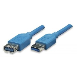 Techly ICOC-U3-AA-30-EX kabel USB 3 m USB 3.2 Gen 1 (3.1 Gen 1) USB A Niebieski Techly