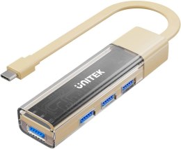 Unitek Hub dwukierunkowy USB C/USB A 5Gbps kremowy UNITEK