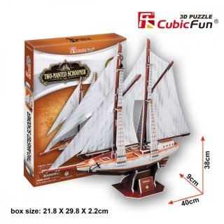 Cubic Fun Puzzle 3D Żaglowiec Dwumasztowy