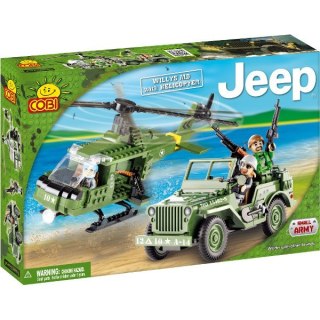 Cobi Klocki Klocki Jeep Willys z helikopterem 250 elementów