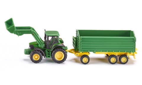 Siku Traktor John Deere z Przyczepą i Ładowarką