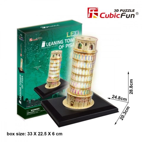 Cubic Fun Puzzle 3D Krzywa Wieża Pisa (Światło)