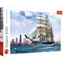 Trefl Puzzle 500 elementów, Żaglowiec na tle Chicago