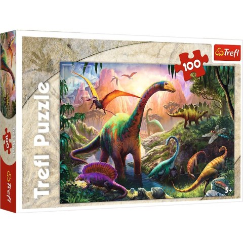 Trefl Puzzle 100 elementów, Świat dinozaurów