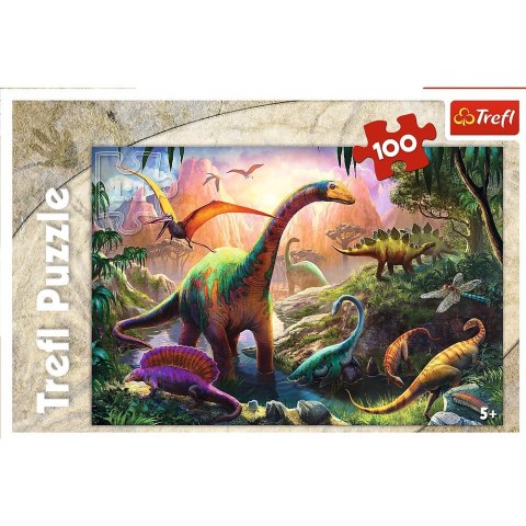 Trefl Puzzle 100 elementów, Świat dinozaurów