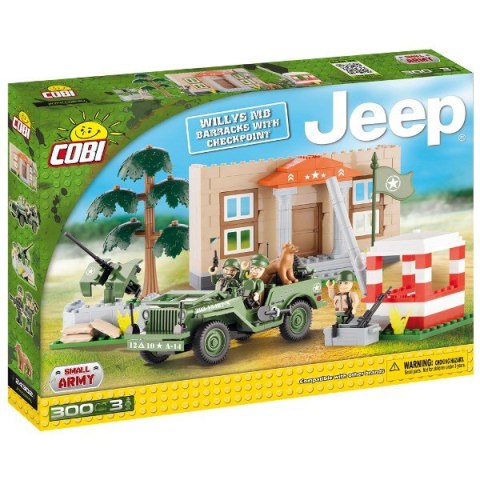 Cobi Klocki Klocki Jeep Willys MB w koszarach